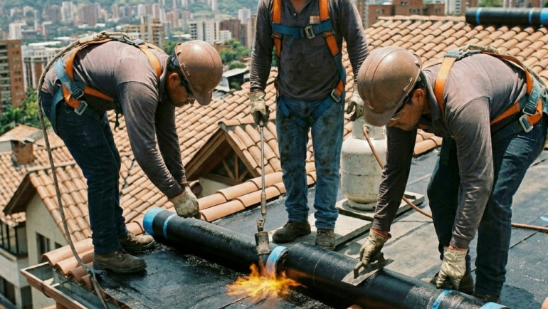 Impermeabilización de Techos, Planchas y Terrazas en Medellín con Tela Asfáltica Permo-Fit y Manto Edil